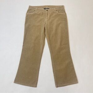 Woolrich Women’s Petite 12 Corduroy Pants Tan Straight Leg Stretch
